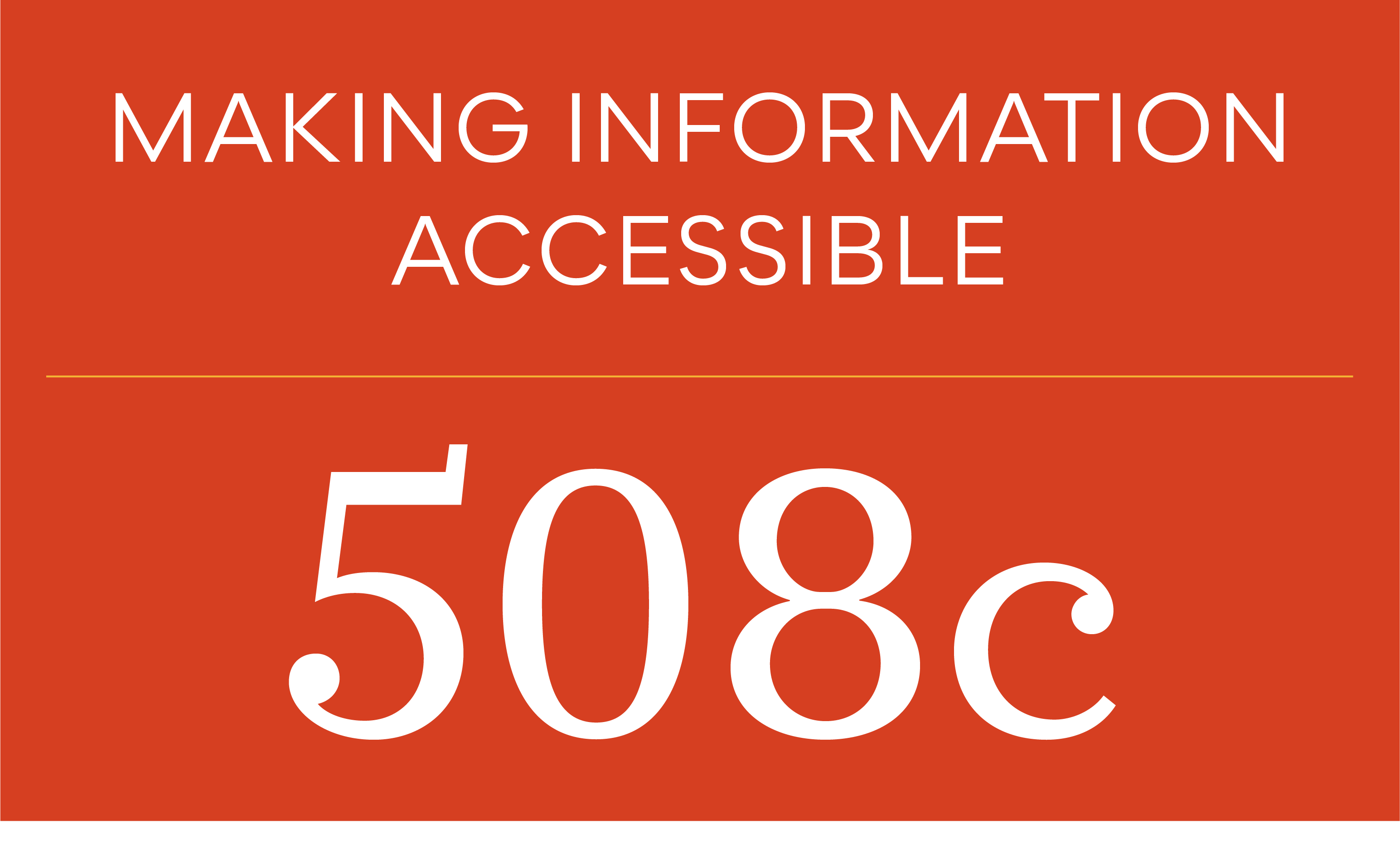 Banner that says 508c: Making Information Accessible